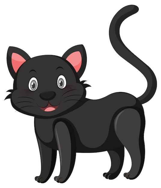 Little cute cat in cartoon style