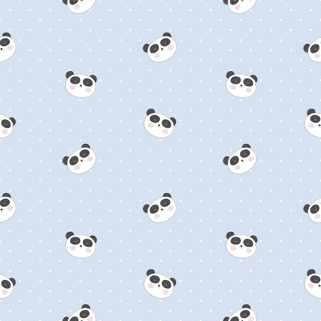 Little cute panda seamless pattern for card and shirt design. 