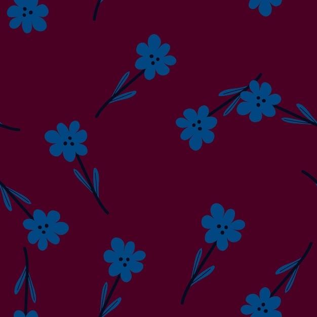 Little flower seamless pattern in naive art style Decorative floral ornament wallpaper