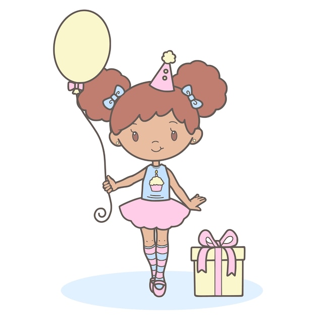 Little Girl Birthday Clipart