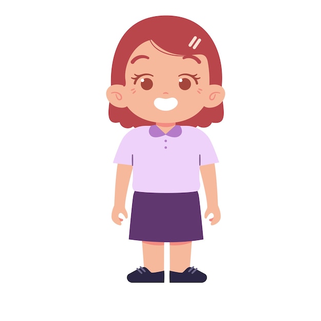 Little Girl elementary student illustration