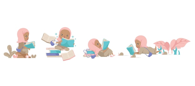 Little girl reading