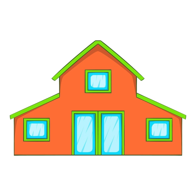 Little house icon in cartoon style isolated on white background vector illustration