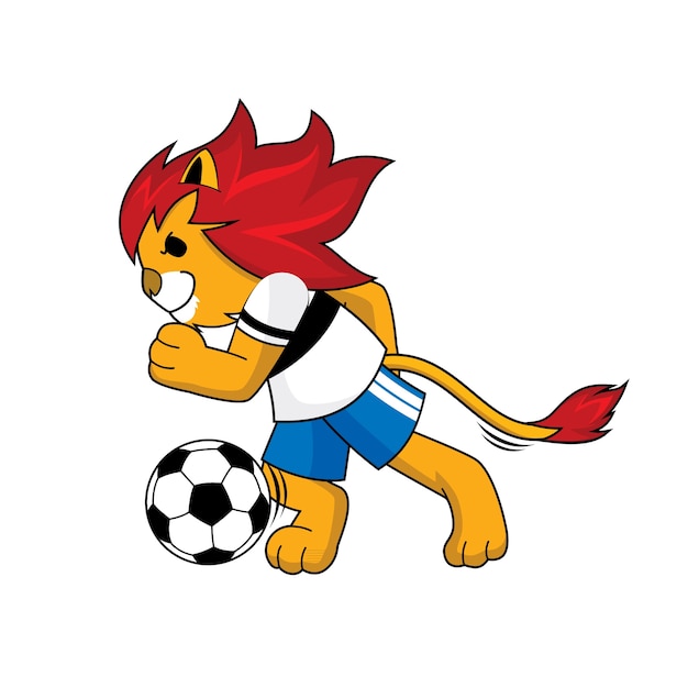 Little Lion Soccer Mascot