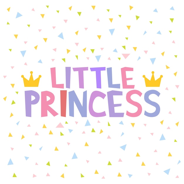 Little Princess T-shirt design poster vector illustration.