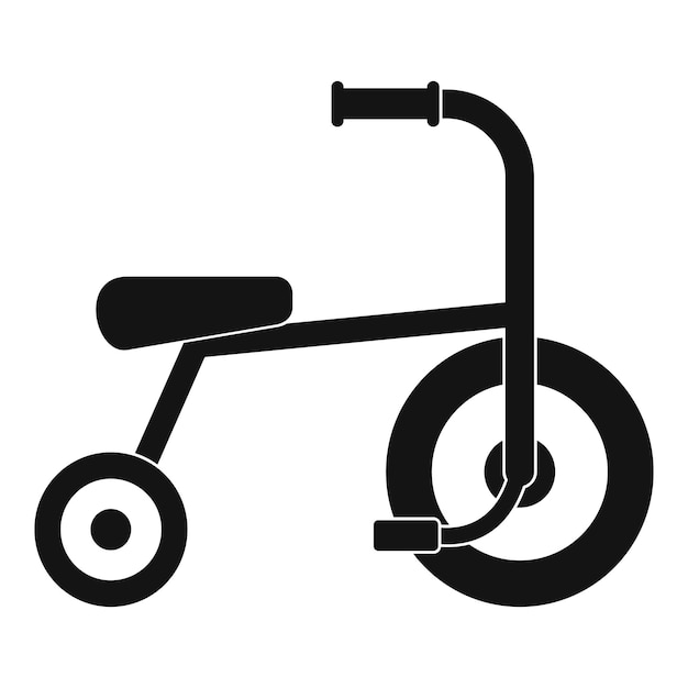 Little tricycle icon Simple illustration of little tricycle vector icon for web design isolated on white background