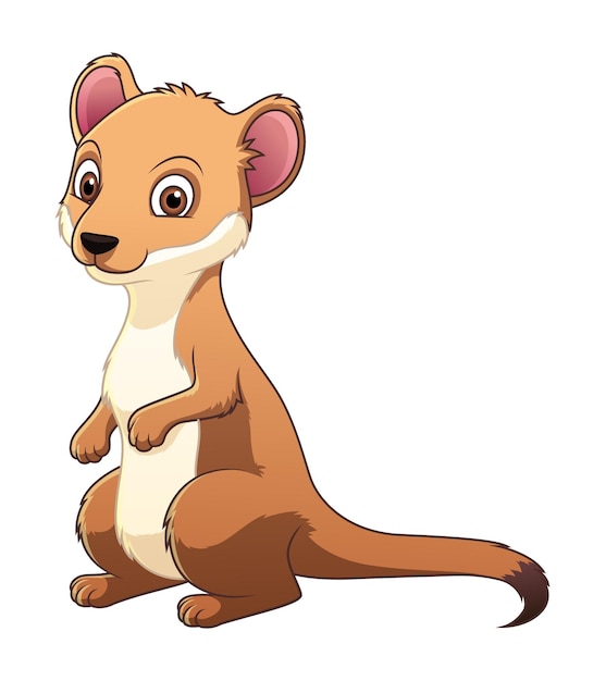 Little Weasel Cartoon Animal Illustration