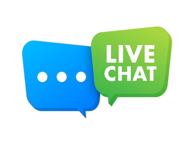 Live chat Support service Live communication Vector stock illustration