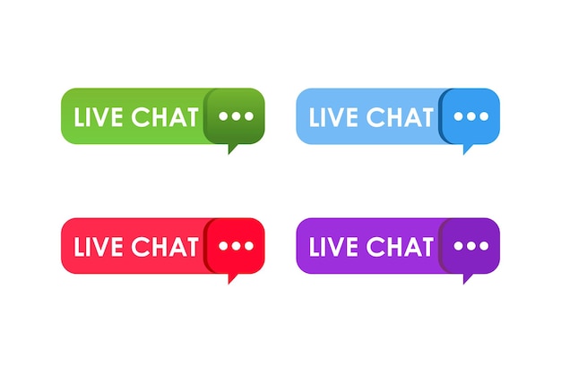 Vector live chat vector set concept