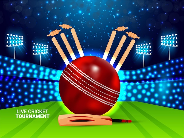 Live cricket tournament match background