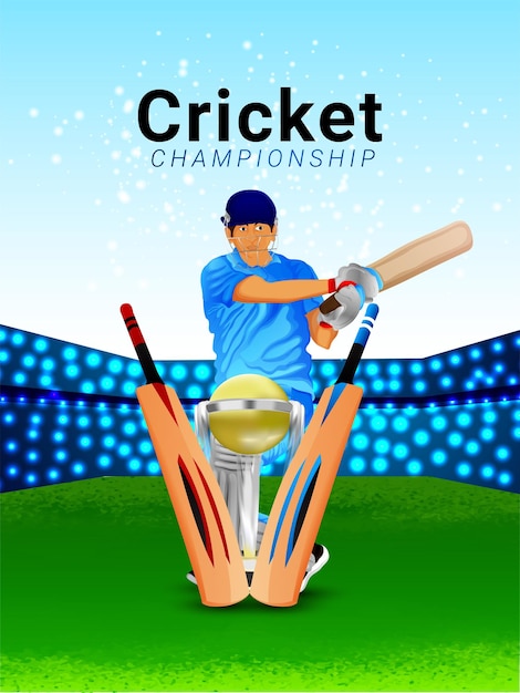 Live cricket tournament match background