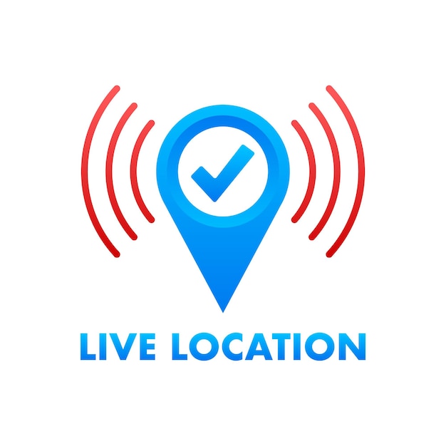 Live location Pin location Tracking position Vector stock illustration