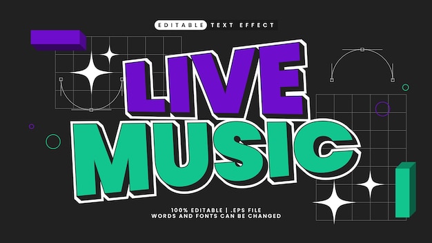 live music text effect