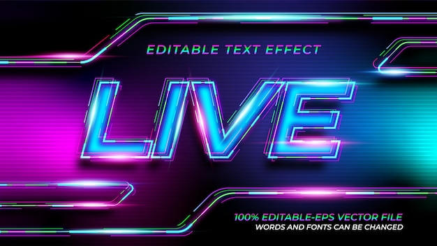 Live Neon Text Effect