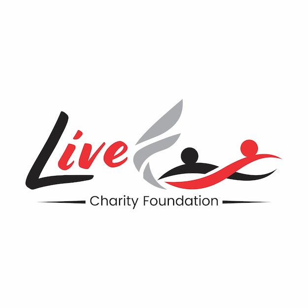 Live for other charity foundation Free vector charity helth care donation life abstract logo vector