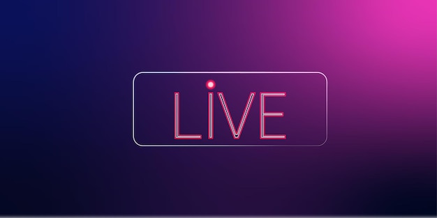 Live stream gradient backgroundonline iconsignsymbolstreanming