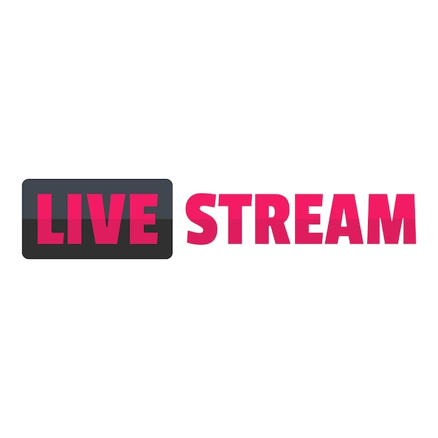 Live stream icon Flat illustration of live stream vector icon for web