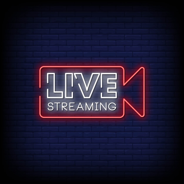 Live Streaming Neon singboard 