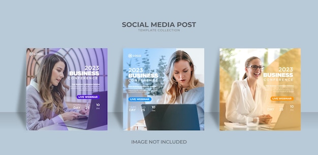 Live webinar online marketing agency instagram business conference poster template