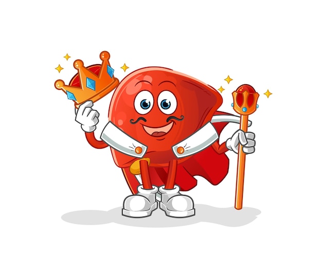 Liver king vector cartoon character