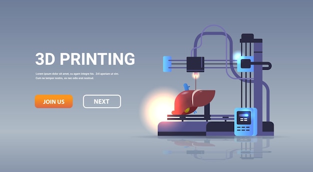 Liver model prints on 3d bio printer medical printing of human transplantation organ biological engineering bioprinting