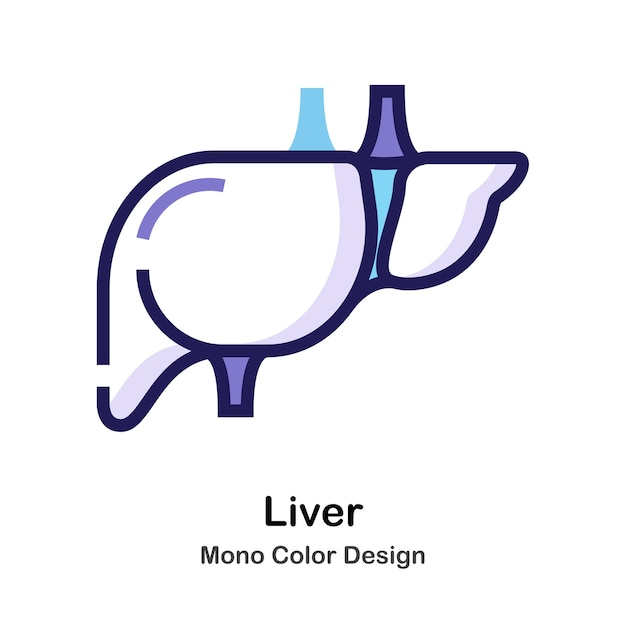 Liver mono color icon