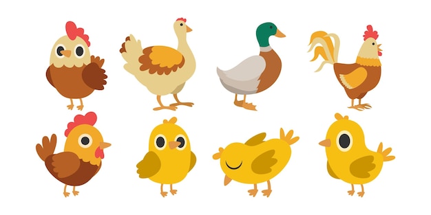 Livestock Animal Vector Illustrations for Agriculture