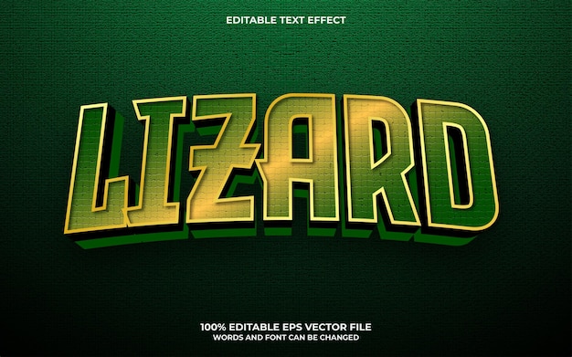 Lizard 3d editable text effect