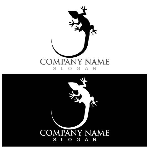 Lizard logo and vector template