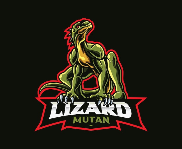 Lizard man mascot logo design