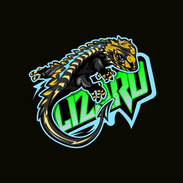 lizard mascot logo