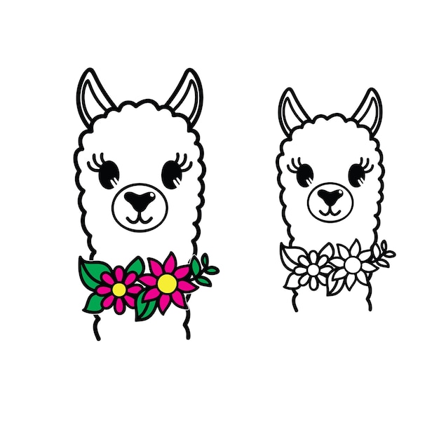 Llama SVG vector design