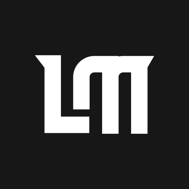 Vector lm initial letter logo icon design