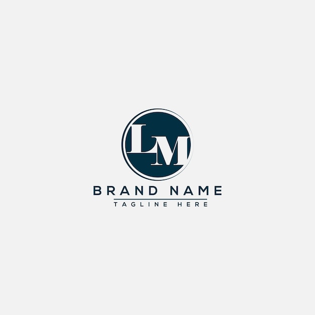 LM Logo Design Template Vector Graphic Branding Element.