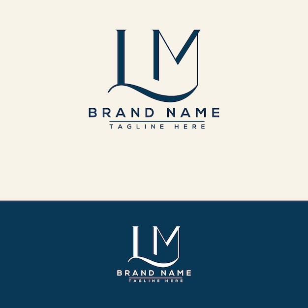 Vector lm logo design template vector graphic branding element