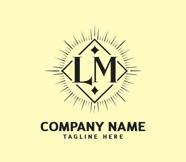 Vector lm modern monogram logo