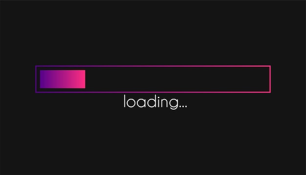 Vector load bar progress gradient download interface loading sign vector loader concept