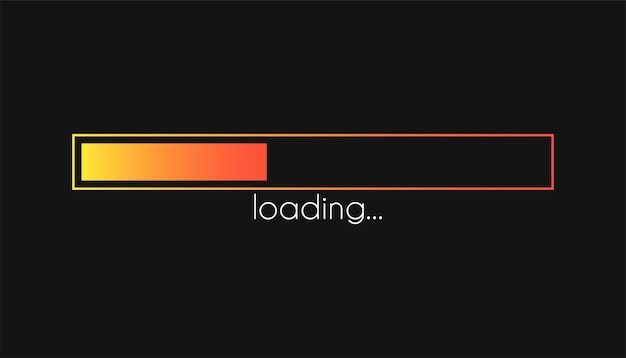 Vector load bar progress gradient download interface loading sign vector loader concept