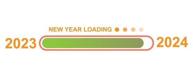 Loading 2023 to 2024 progress bar Happy new year 2024 welcome Year changing from 2023 to 2024 end of 2023 and starting of 2024 Almost reaching New Year Wishes 2024 start goal and planning