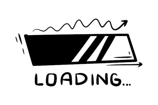 The loading bar is hand drawn load doodle