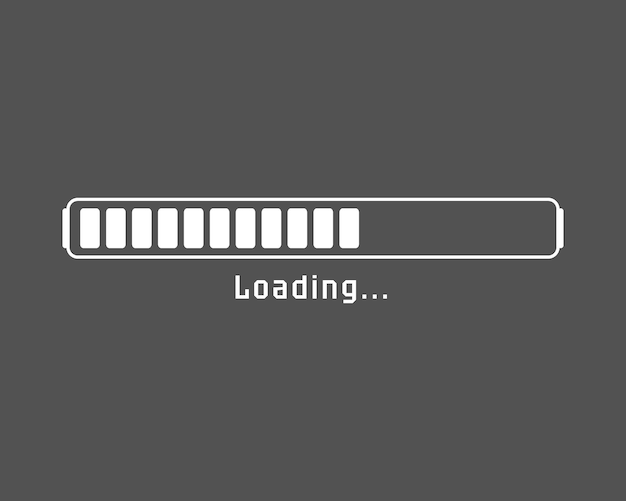 Vector loading bar status icon vector illustration vector loaded icons download progress donload or upload