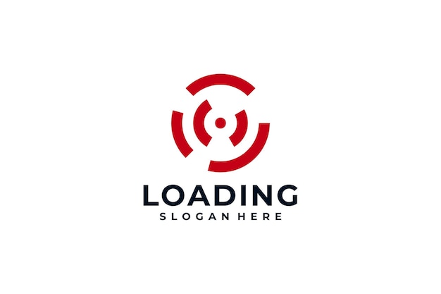 Loading download round digital abstract logo design