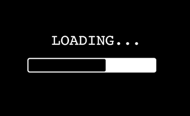 Loading progress bar Black scale