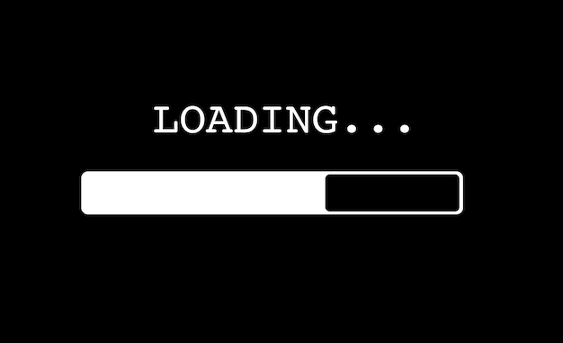 Loading progress bar Black scale