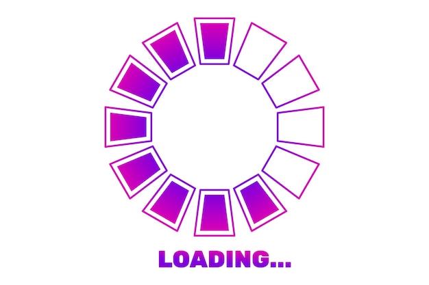 Vector loading progress bar sticker design