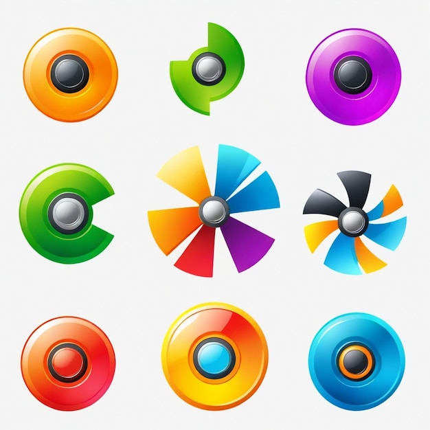 Vector loading spinner icon vector set white background isolated a high