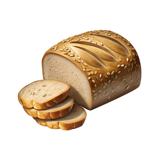 Vector a loaf of bread with bread and bread on it