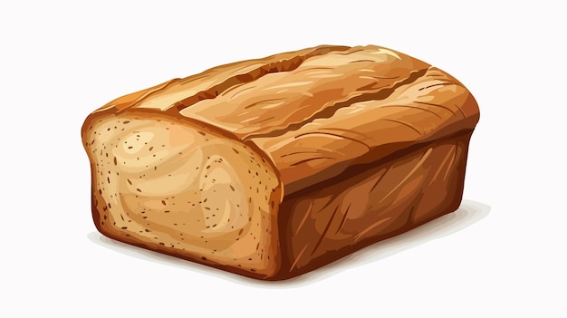 Vector a loaf of bread with a drawing of a tree stump