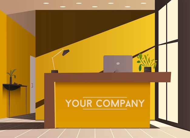 Vector lobby of company or hotel