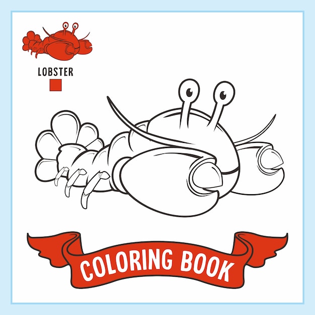 Lobster Animal Coloring Page Book